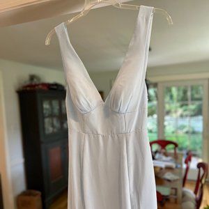 NWT Azazie Christiana Sky Blue Bridesmaid Dress Size Med.